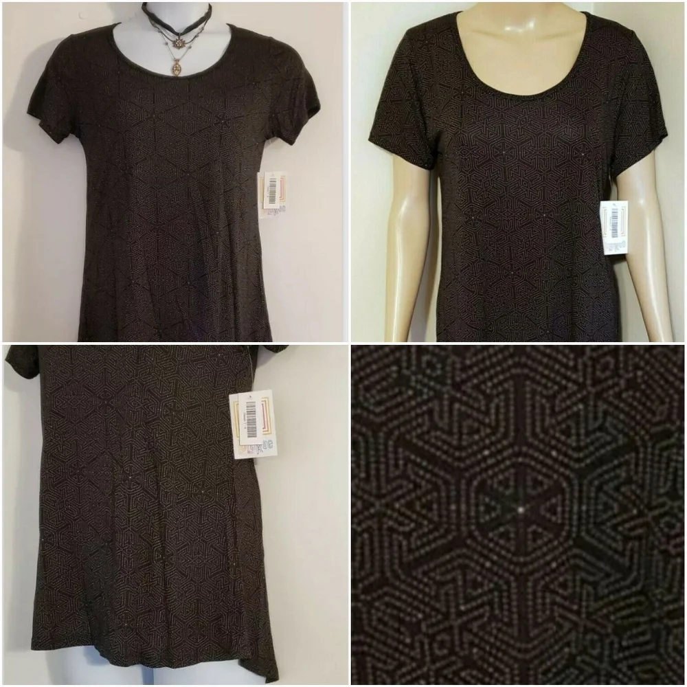 NWT LuLaRoe S Art Deco Geometric Black Classic T Tee Top - Pretty Gift! - Picture 2 of 16